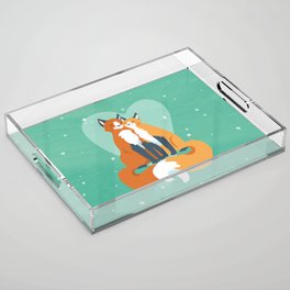 Fox Love Acrylic Tray