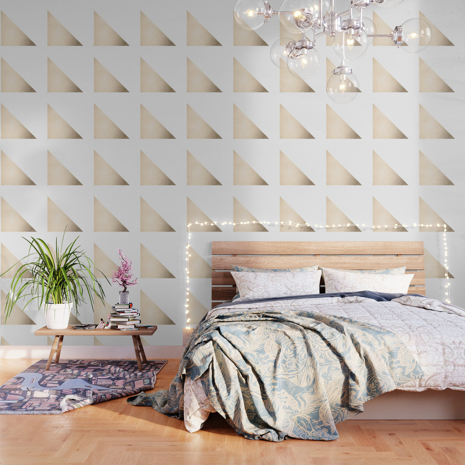 Simply Shadow In White Gold Sands Wallpaper