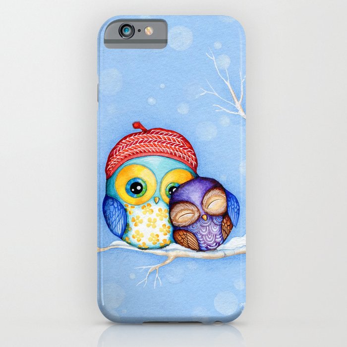 Owl in a Little Red Beret iPhone Case