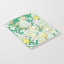 William Morris Golden Lily Summer Green Yellow Notebook