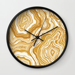 Golden Agate Wall Clock