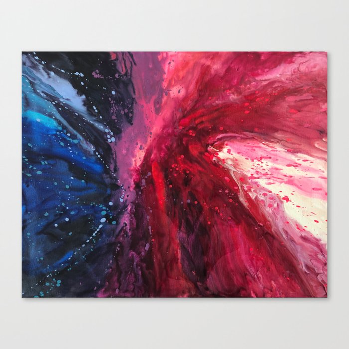 Abstract Red Blue Canvas Print