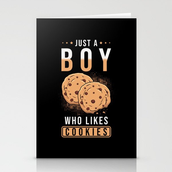Just a Boy who loves Cookies Stationery Cards