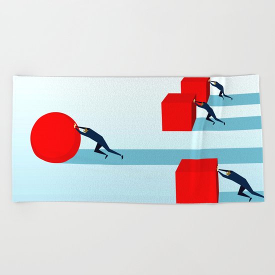 Work smarter Beach Towel