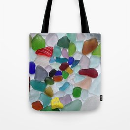 My Favorite colorful Pieces of Sea glass - Found in Staten Island, NYC Tote Bag