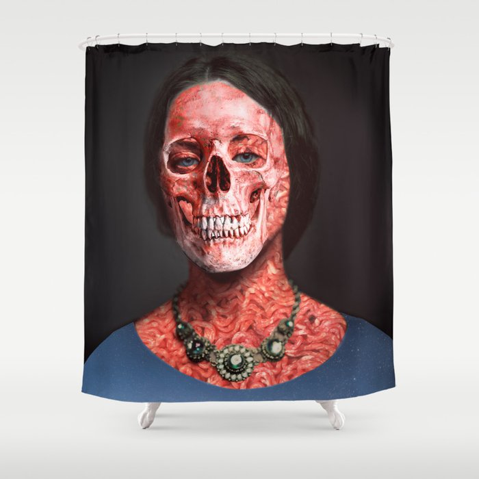 Lady Meat Skull Shower Curtain By Greyisgood Society6