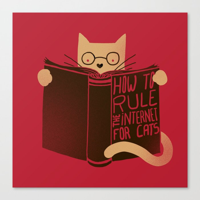 How to Rule the Internet (for cats) Canvas Print