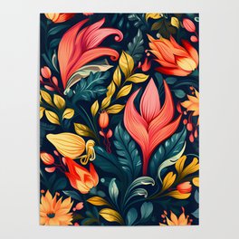 Exquisite Floral Interior Design - Embrace Nature's Beauty in Your Space Poster
