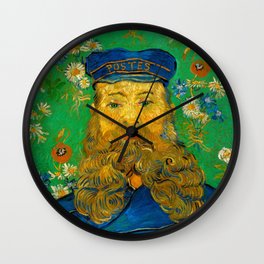 Vincent van Gogh "Portrait of Joseph Roulin 1889" Wall Clock
