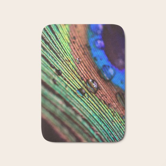 peacock feather Bath Mat