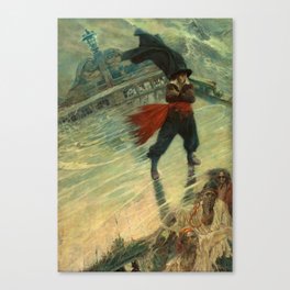 The Flying Dutchman, 1900 by Howard Pyle Canvas Print