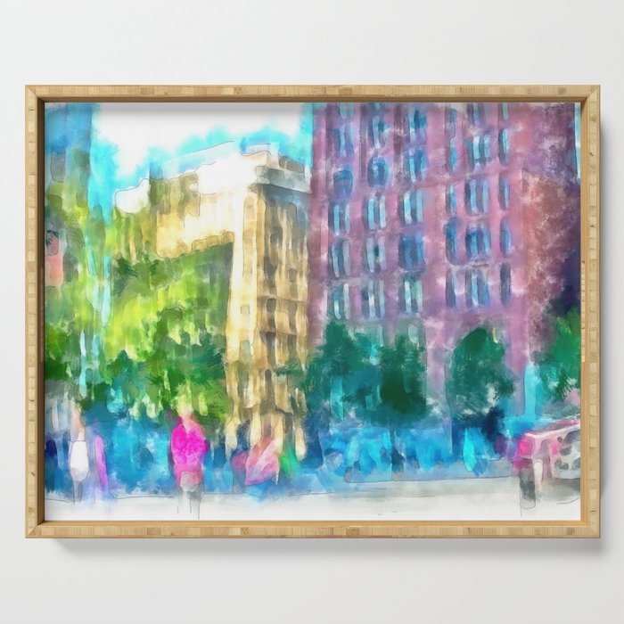 Urban Collection Abstract City Lifestyle Vintage Watercolor