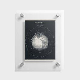 Definitions (1851), an antique celestial astronomical chart of planet earth with a concept of definition of a planet Floating Acrylic Print