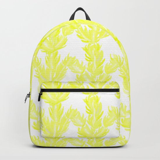 Yellow Succulent Pattern Backpack