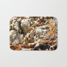 Watercolor Rock, Pegmatite 02, RMNP, Colorado, Lichen Encrusted Bath Mat | Pegmatite, Park, Orange, Painting, Rock, Rocky, Mountain, National, Fall, Pink 