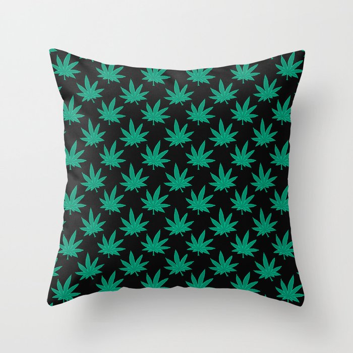 Weed Pattern 420 Throw Pillow