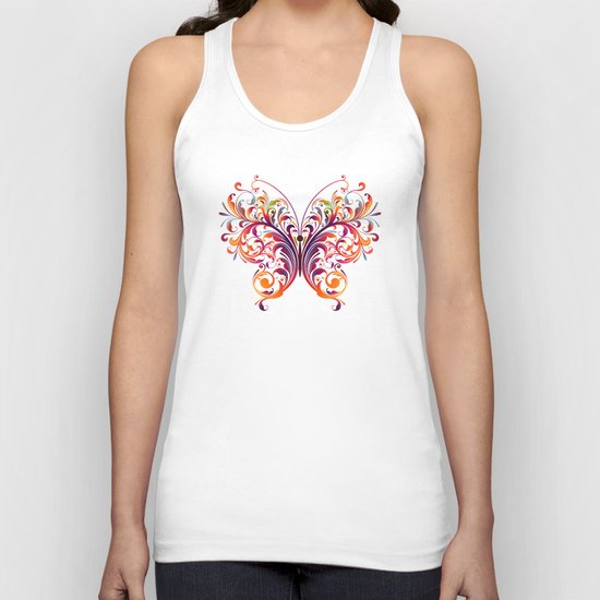 Multicolor Butterfly Unisex Tank Top