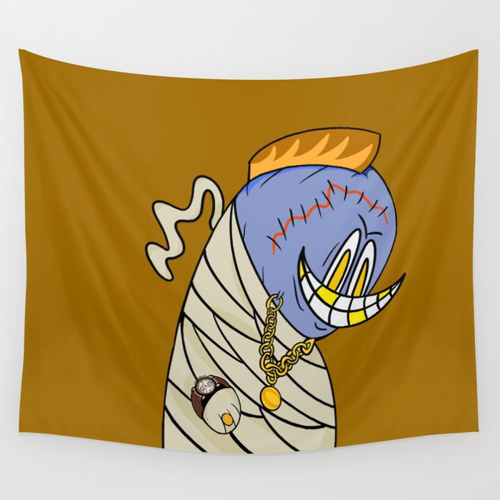 Odd Being 3 - The Mad Mummy Wall Tapestry