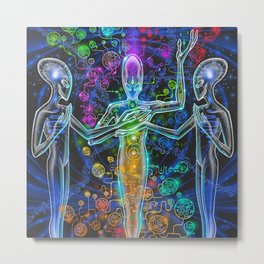 New Codes New Possibilities Metal Print | Channeling, Digital, Mystical, Alien, Creative, Chakra, Higher Self, Astral, Lightworker, Painting 