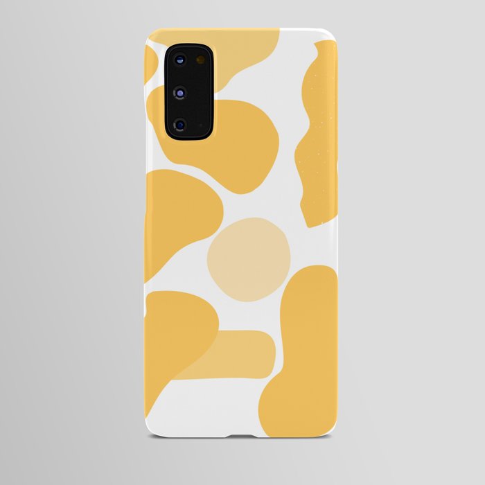 Yellow abstract shapes print Android Case