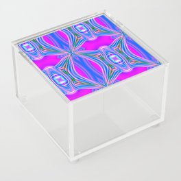 Psychedelic Abstract Art Inspired by a Peacock Acrylic Box
