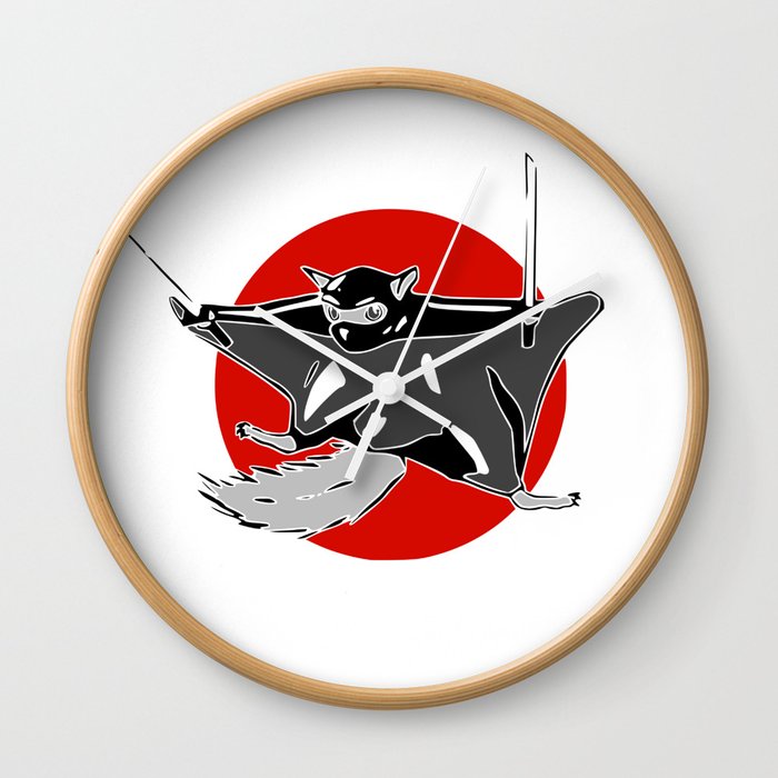 Flying (ninja) Squirrel Wall Clock