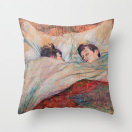 Toulouse-Lautrec - The Bed Throw Pillow