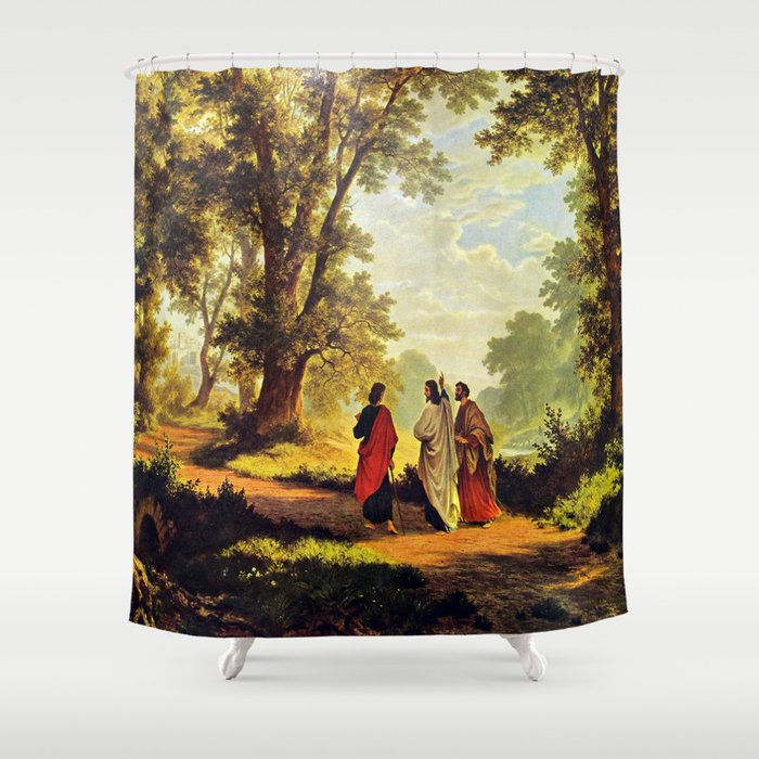 Road To Emmaus Shower Curtain