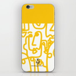 Pattern Faces yellow - veronicagalante.it iPhone Skin