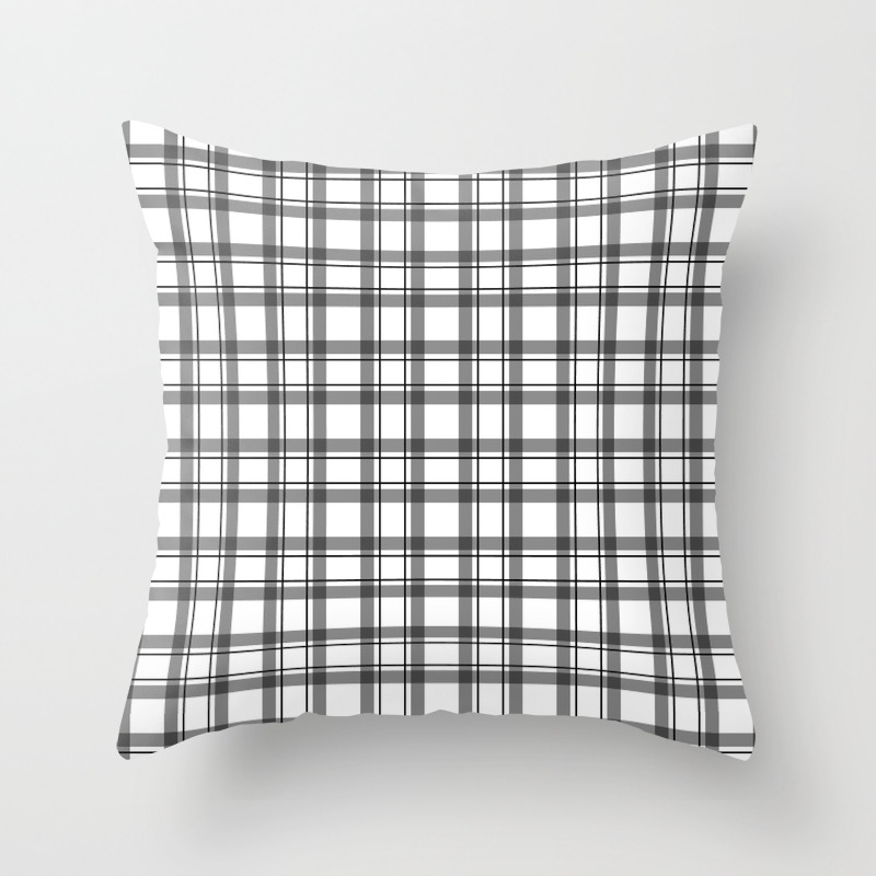 Black And White Checkered Pattern 2 Throw Pillow By Decoli Society6