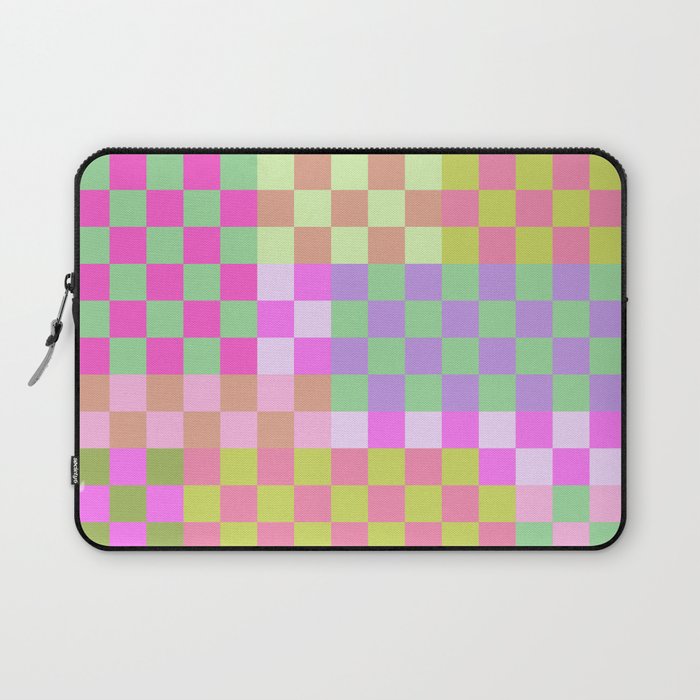 Cheerful Checks // Pink Lemonade Laptop Sleeve
