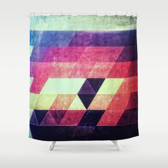 dystryssd bryyyts Shower Curtain