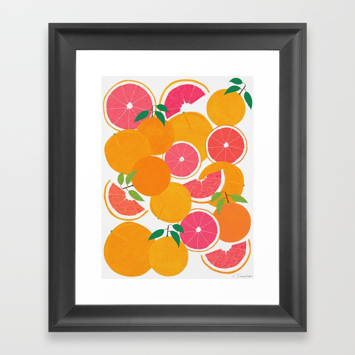 Grapefruit Harvest Framed Art Print