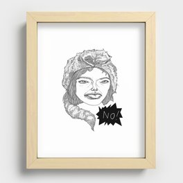 No! Recessed Framed Print