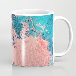 Coral Reef [1]: colorful abstract in blue, teal, gold, and pink Coffee Mug