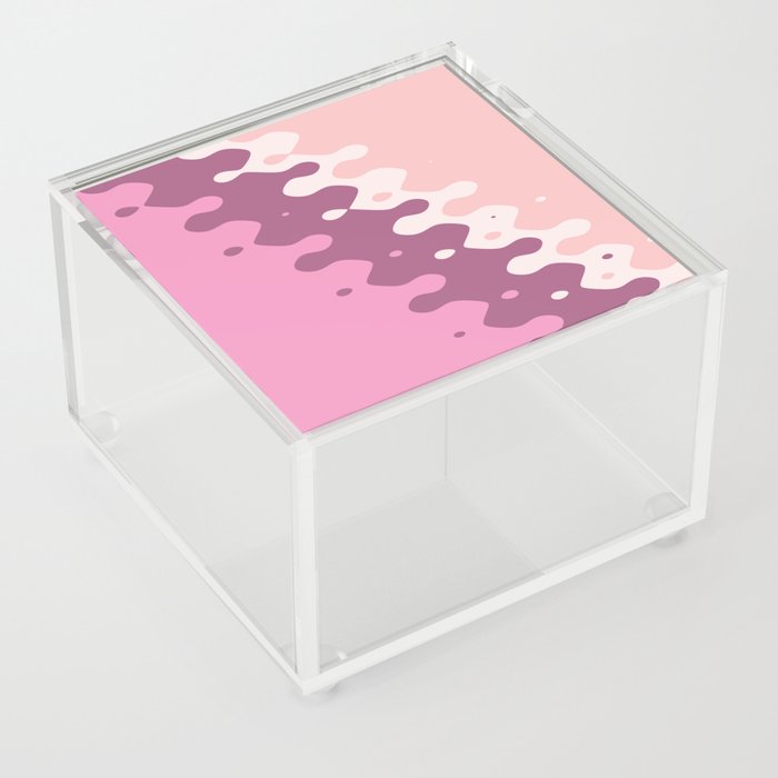 Shades of pink curves Acrylic Box