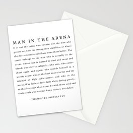 The Man In The Arena, Theodore Roosevelt Stationery Card