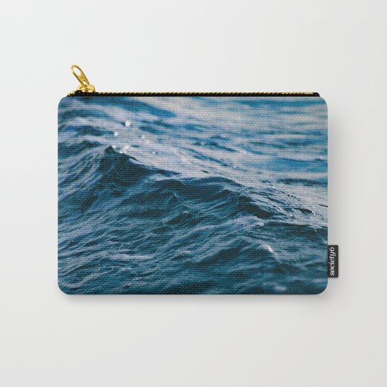 Blue Ocean Waves Carry-All Pouch