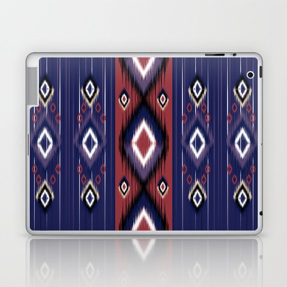 Purple Rose Ikat Inspired Ethnic Tribal Aztec Native American Design Laptop & iPad Skin