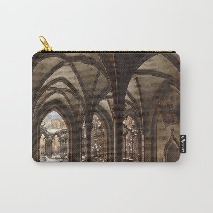 The ruins of the Walkenried monastery in winter - Carl Georg  Hasenpflug Carry-All Pouch