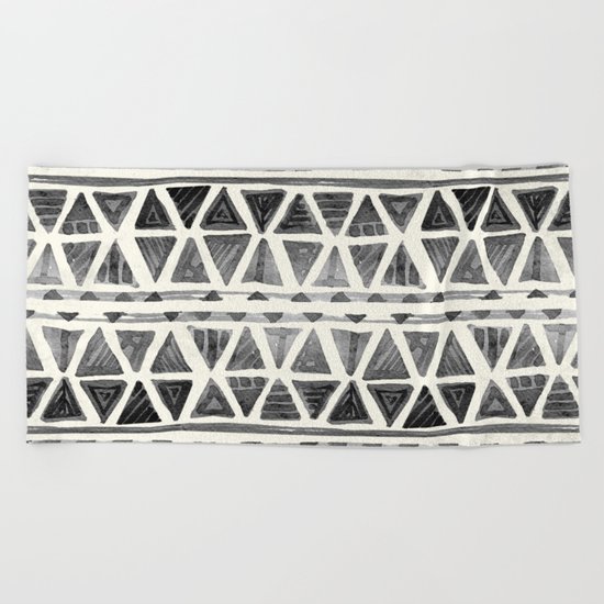 Tribal Geometric Chevron Stripes Beach Towel