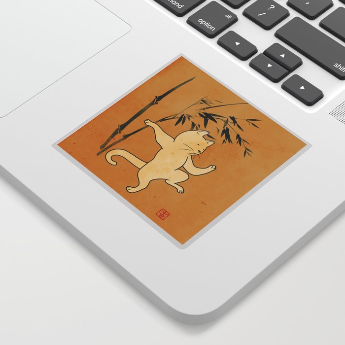 Tai Chi Cat 03 Sticker