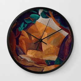 Pablo Picasso, the siesta, landscape with resting figure cubism surrealism still life portrait painting Wall Clock