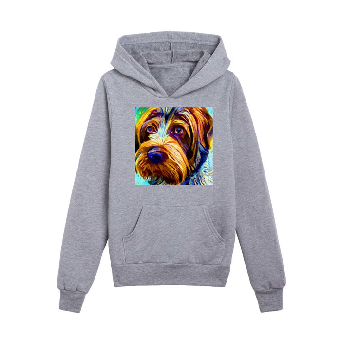 Wirehaired Pointing Griffon 3 Kids Pullover Hoodie