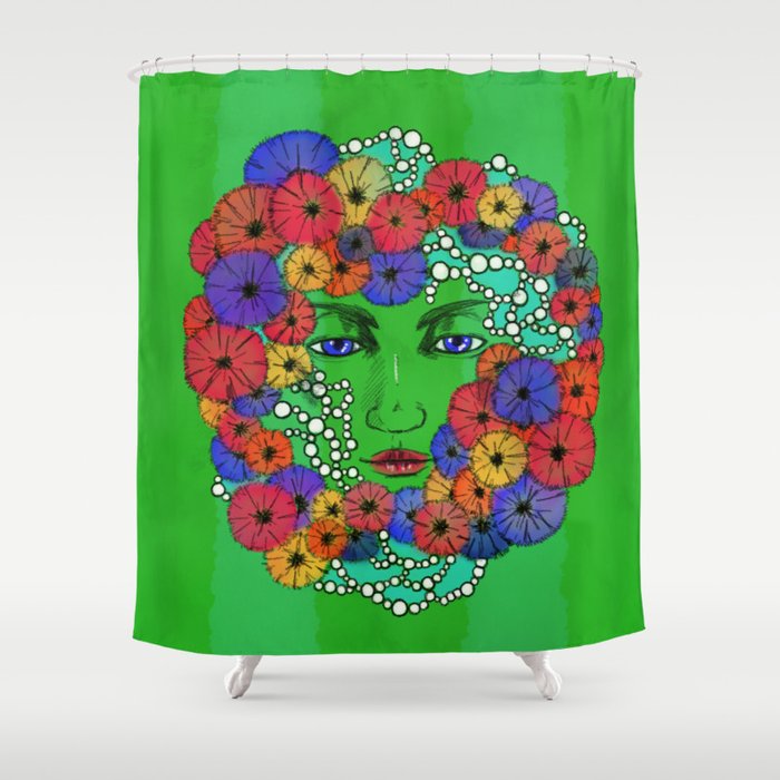 Floral (pearl series) Shower Curtain