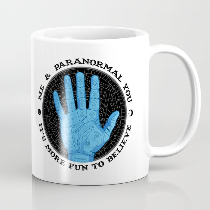 Me & Paranormal You - James Roper Design - Palmistry (black lettering) Coffee Mug