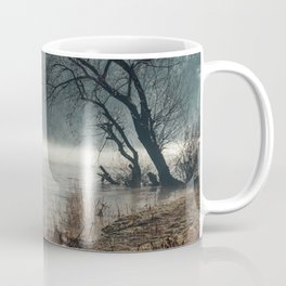 Morning fog, river and sunrise Coffee Mug