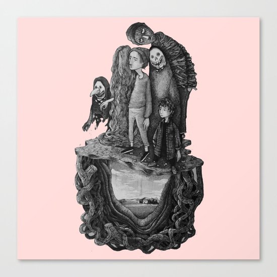 skate famaly Canvas Print