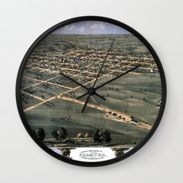 Palmyra-Missouri-1869 vintage pictorial map Wall Clock