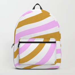Pastel Pink and Gold Stripes Backpack